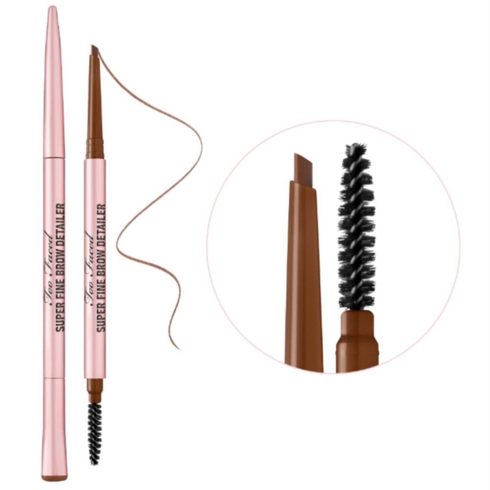 Too Faced Super Fine Brow Detailer Ultra Slim Brow Pencil Medium Brown